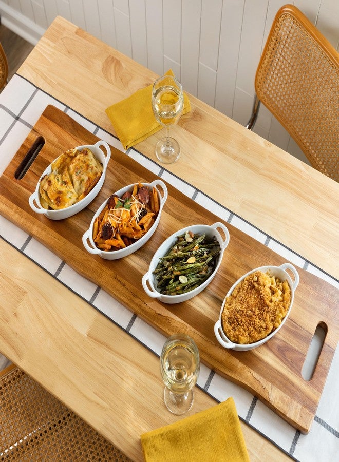Home Beets Large Acacia Serving Board with Handles, 36 x 12 Inch Rectangular Charcuterie Platter, Natural Wood Server for Meat, Cheese Board, and Party Appetizers, Extra Long 3ft, Light - Image 4